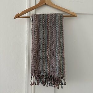 Gray Multicolor Decorative Turkish Towel